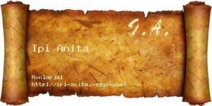Ipi Anita névjegykártya