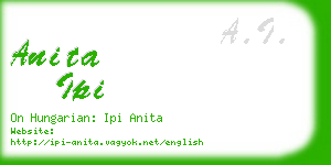 anita ipi business card